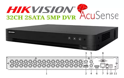 DVR 32CH 5MP ACUSENSE 2HDD CON ANALITICA