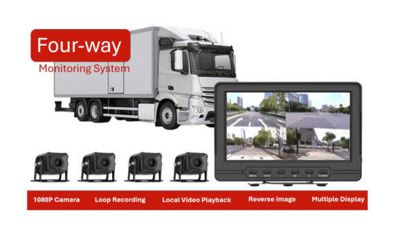 KIT SOLUC MOVIL CON 4 CAMARAS Y MONITOR LCD Y CABLES