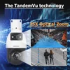 TANDEMVU PTZ IP 4" 4MP 25X + 4MP 2.8MM DOBLE LENTE