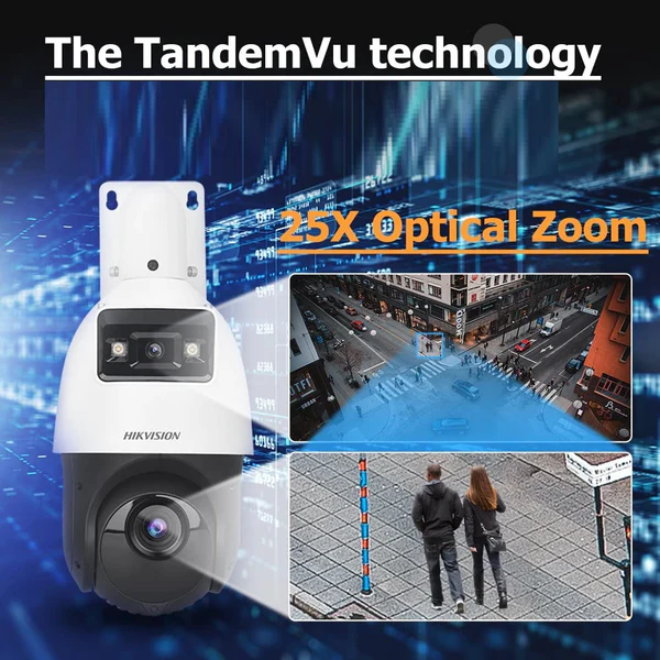 TANDEMVU PTZ IP 4" 4MP 25X + 4MP 2.8MM DOBLE LENTE