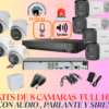 Kit de 8 Cámaras Full hd con Audio /Parlante / ColorVu Inteligente Hikvision