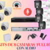 Kit de 8 Cámaras Full Hd con Audio