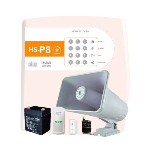 KIT DE ALARMA RESIDENCIAL P8 HAGROY HG-HS-P8 22O